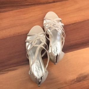 Tan wedges NOT WORN NEW